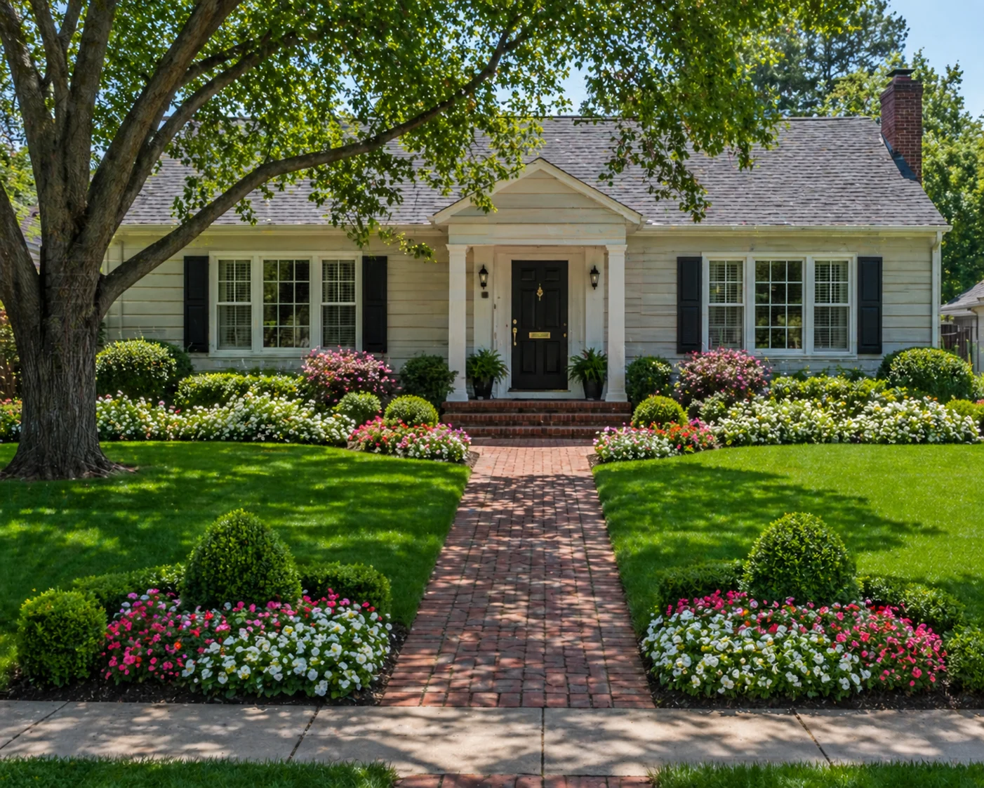 Traditional / Classic front yard landscaping